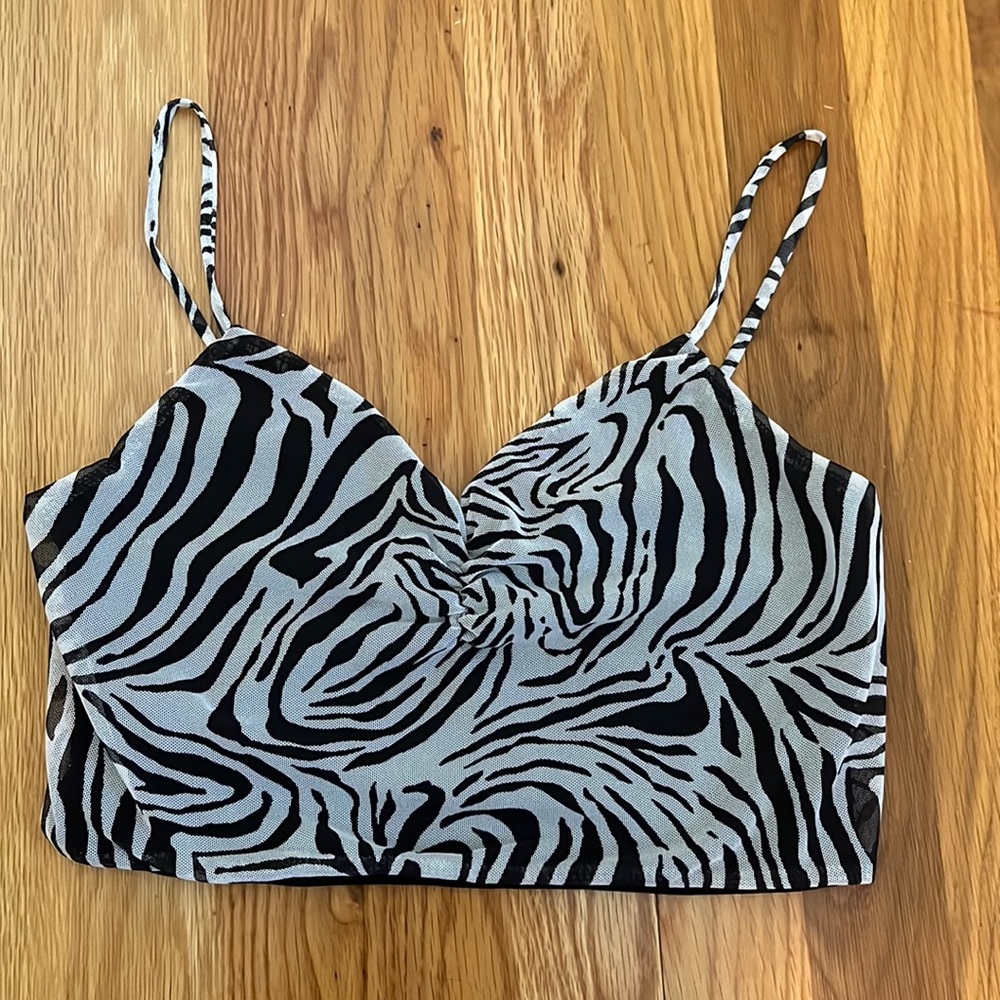 Urban Outfitters Zebra Print Crop Top